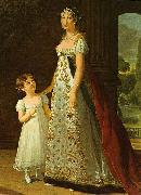 elisabeth vigee-lebrun, Portrait of Caroline Murat with her daughter, Letizia